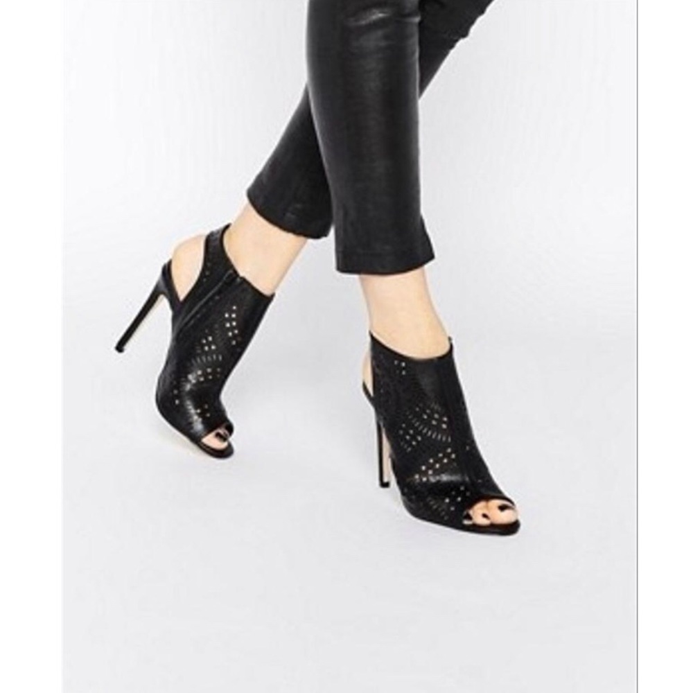 {ASOS} Black Esta Lazer Cut Boot Pumps